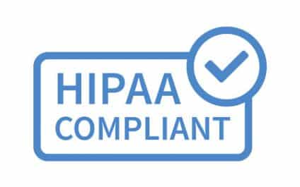 a blue sign that says hipaa complaints